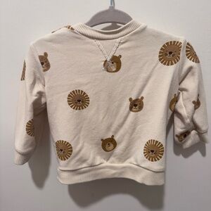 Cloud Island Cream Sweatshirt with Animal Faces